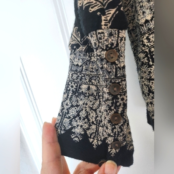 Lucky Brand black and tan long sleeve tunic size Small - Picture 4 of 6